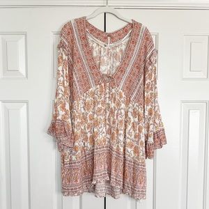 Free People Moonlight Dance Printed Tunic